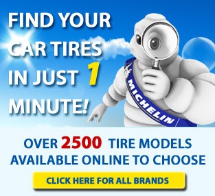 Find your car tires in one minute. Over 2500 tire models available online to choose!